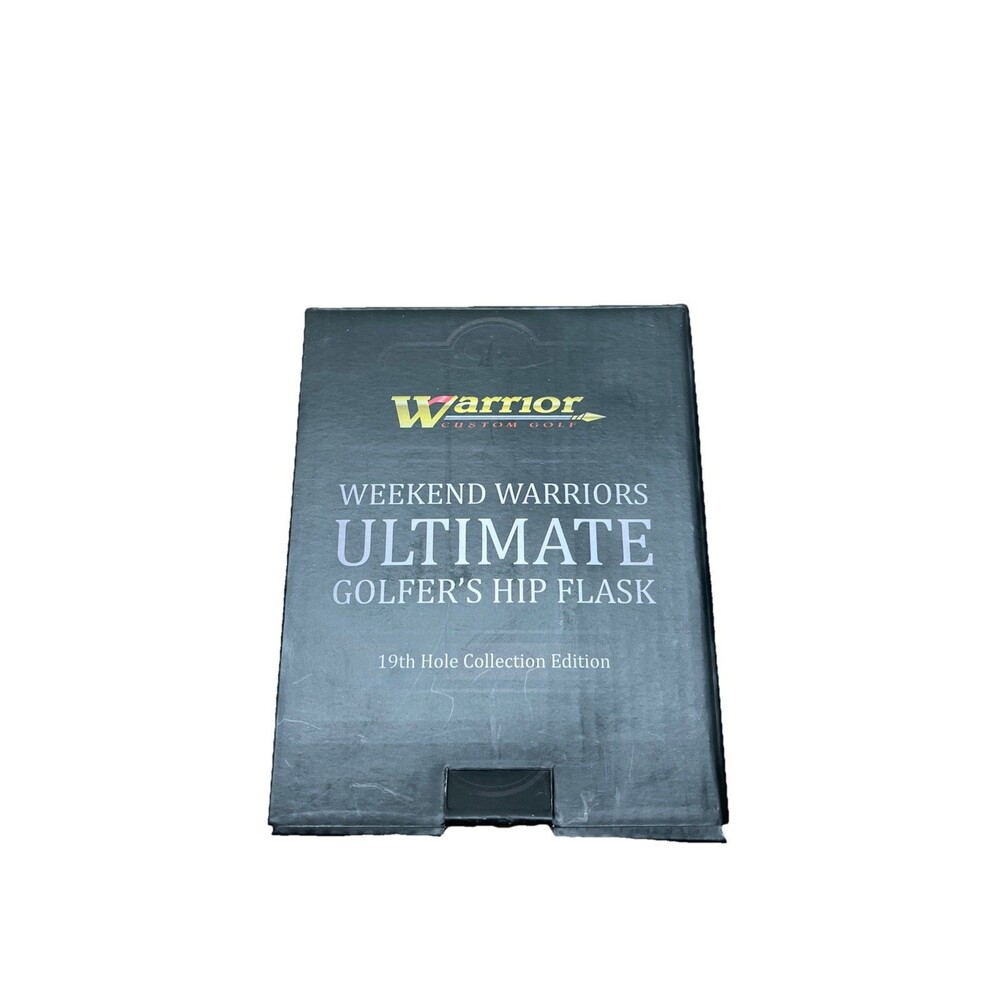 Warrior Ultimate Golfer’s New Hip Flask with Leather Pouch 19th Hole Edition